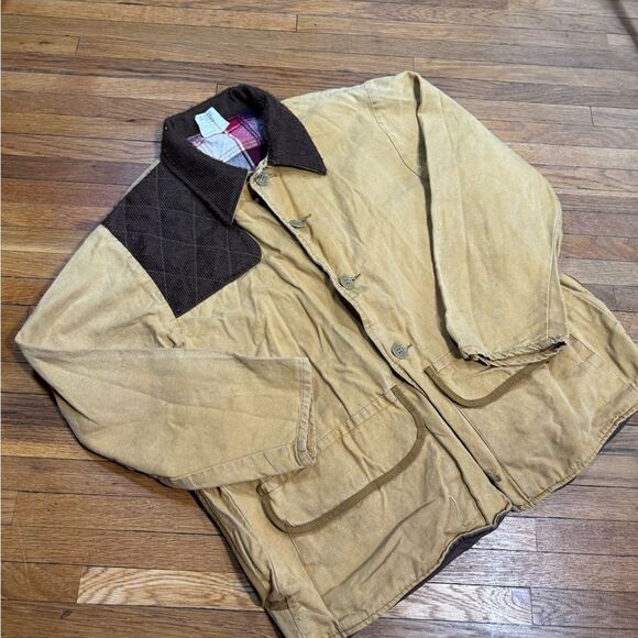 Vintage 80s Plaid Lined Chore Coat - Picture 3 of 10